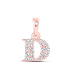 Rose Gold Diamond Initial Pendant - Personalized Elegance - Splendid Jewellery