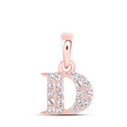 Rose Gold Diamond Initial Pendant - Personalized Elegance - Splendid Jewellery