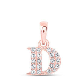 Rose Gold Diamond Initial Pendant - Personalized Elegance - Splendid Jewellery