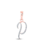 Rose Gold Diamond Initial Pendant - Personalized Elegance - Splendid Jewellery