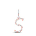 Rose Gold Diamond Initial Pendant - Personalized Elegance and Dazzling Brilliance - Splendid Jewellery