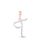 Rose Gold Diamond Initial Pendant - Personalized Elegance and Glamour - Splendid Jewellery
