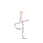Rose Gold Diamond Initial Pendant - Personalized Elegance and Glamour - Splendid Jewellery