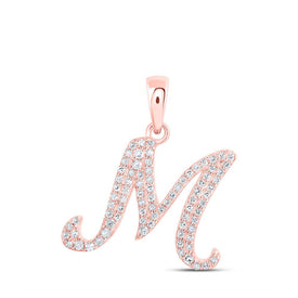 Rose Gold Diamond Initial Pendant - Personalized Elegance and Sparkle - Splendid Jewellery