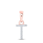 Rose Gold Diamond Initial Pendant - Personalized Elegance and Sparkle - Splendid Jewellery