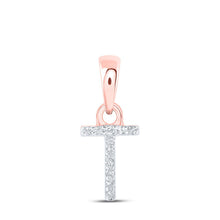 Load image into Gallery viewer, Rose Gold Diamond Initial Pendant - Personalized Elegance and Sparkle - Splendid Jewellery