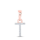 Rose Gold Diamond Initial Pendant - Personalized Elegance and Sparkle - Splendid Jewellery