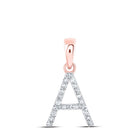 Rose Gold Diamond Initial Pendant | Personalized Elegance and Sparkle - Splendid Jewellery