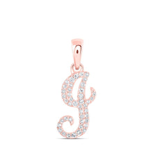 Load image into Gallery viewer, Rose Gold Diamond Initial Pendant: Personalized Elegance and Sparkling Sophistication - Splendid Jewellery