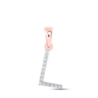 Rose Gold Diamond Initial Pendant - Personalized Elegance at its Finest - Splendid Jewellery