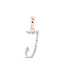 Load image into Gallery viewer, Rose Gold Diamond Initial Pendant: Personalized Elegance in 10kt Rose Gold - Splendid Jewellery