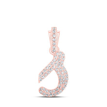 Load image into Gallery viewer, Rose Gold Diamond Initial Pendant: Personalized Elegance in Cursive - Splendid Jewellery