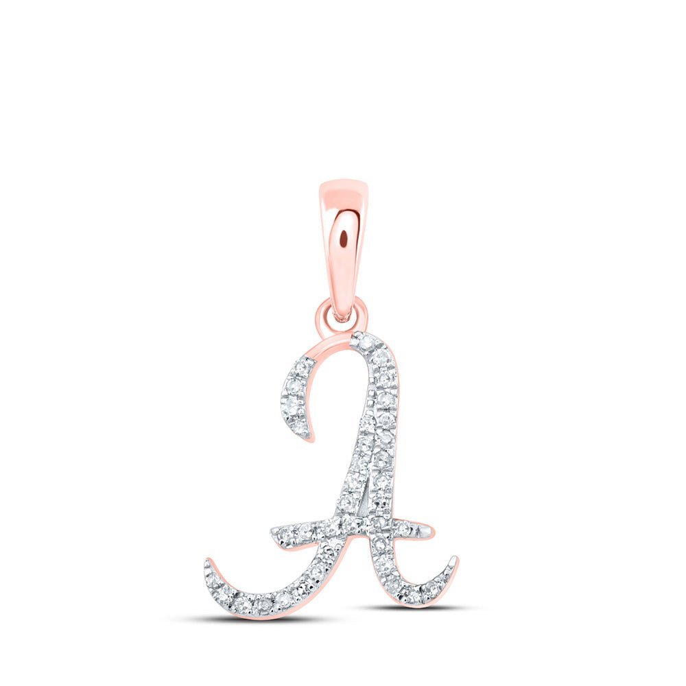 Rose Gold Diamond Initial Pendant: Personalized Elegance in Every Letter - Splendid Jewellery
