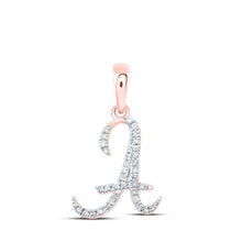 Load image into Gallery viewer, Rose Gold Diamond Initial Pendant: Personalized Elegance in Every Letter - Splendid Jewellery