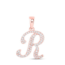 Load image into Gallery viewer, Rose Gold Diamond Initial Pendant - Personalized Elegance in Sparkling Brilliance - Splendid Jewellery