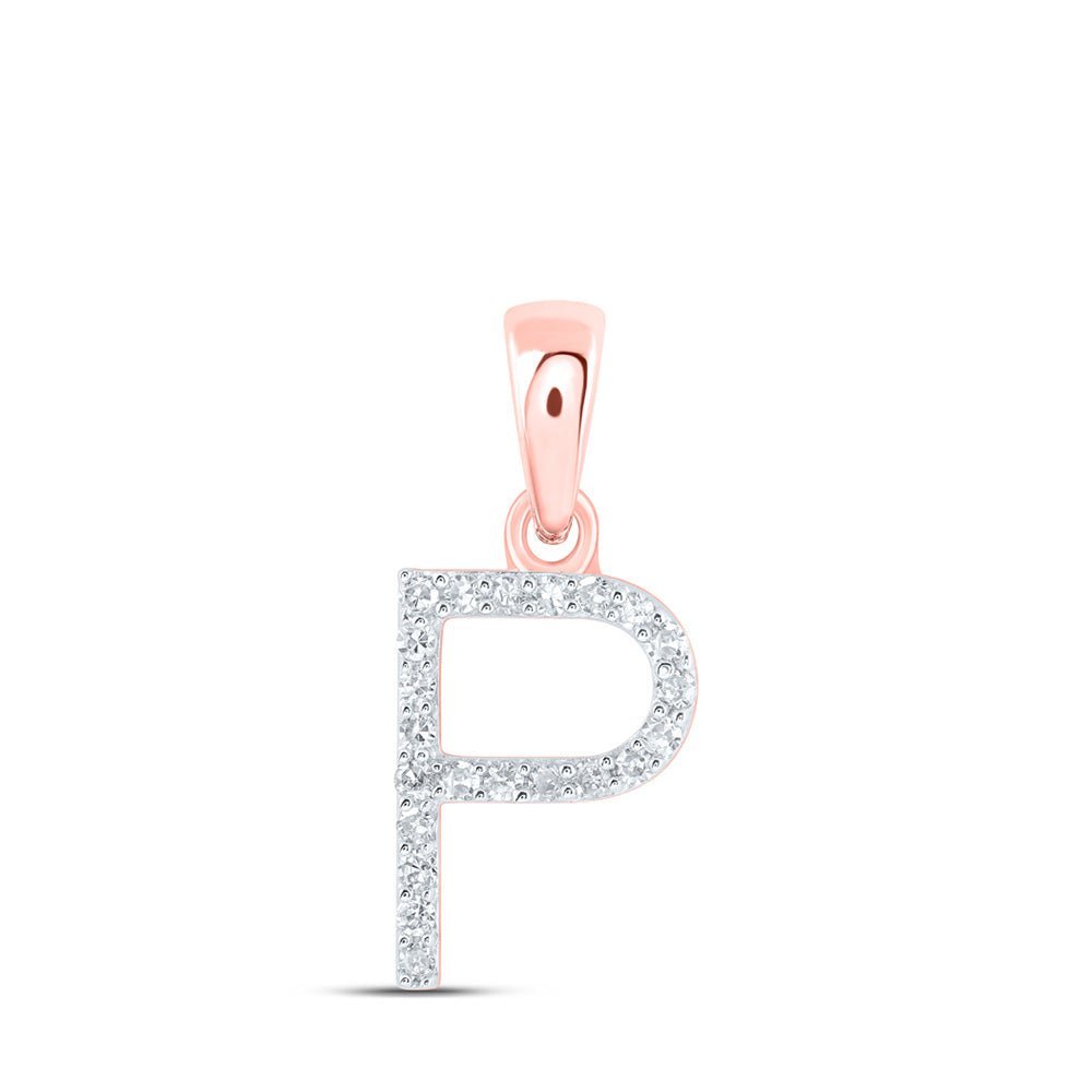 Rose Gold Diamond Initial Pendant: Personalized Elegance in Sparkling Brilliance - Splendid Jewellery