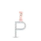 Rose Gold Diamond Initial Pendant: Personalized Elegance in Sparkling Brilliance - Splendid Jewellery