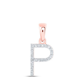 Rose Gold Diamond Initial Pendant: Personalized Elegance in Sparkling Brilliance - Splendid Jewellery