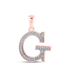 Rose Gold Diamond Initial Pendant - Personalized Letter Necklace for Women - Splendid Jewellery