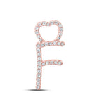 Rose Gold Diamond Initial Pendant | Personalized Letter Necklace with Round Diamond | Splendid Jewellery - Splendid Jewellery