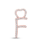 Rose Gold Diamond Initial Pendant | Personalized Letter Necklace with Round Diamond | Splendid Jewellery - Splendid Jewellery