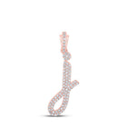 Rose Gold Diamond Initial Pendant | Personalized Letter Necklace with Sparkling Diamonds - Splendid Jewellery