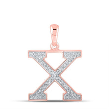 Load image into Gallery viewer, Rose Gold Diamond Initial X Pendant: Personalized Elegance and Dazzling Brilliance - Splendid Jewellery