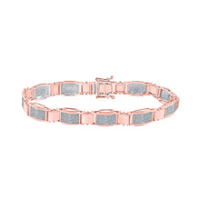 Load image into Gallery viewer, Rose Gold Diamond Link Bracelet for Men - 1.5 Carat Total Weight - Splendid Jewellery