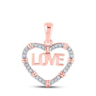 Rose Gold Diamond Love Heart Pendant - A Symbol of Eternal Romance - Splendid Jewellery