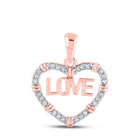 Rose Gold Diamond Love Heart Pendant - A Symbol of Eternal Romance - Splendid Jewellery