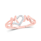 Rose Gold Diamond Love Knot Ring for Mom - Splendid Jewellery