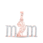 Rose Gold Diamond Maternity Pendant | 10kt Rose Gold Womens Round Diamond Expecting Mom Pendant 1/8 Cttw | Splendid Jewellery - Splendid Jewellery