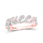 Rose Gold Diamond QUEEN Band - A Dazzling Display of Elegance and Royalty - Splendid Jewellery