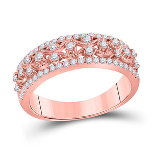 Rose Gold Diamond Roped Woven Band Ring: A Mesmerizing Masterpiece - Splendid Jewellery