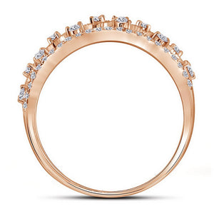 Rose Gold Diamond Roped Woven Band Ring: A Mesmerizing Masterpiece - Splendid Jewellery