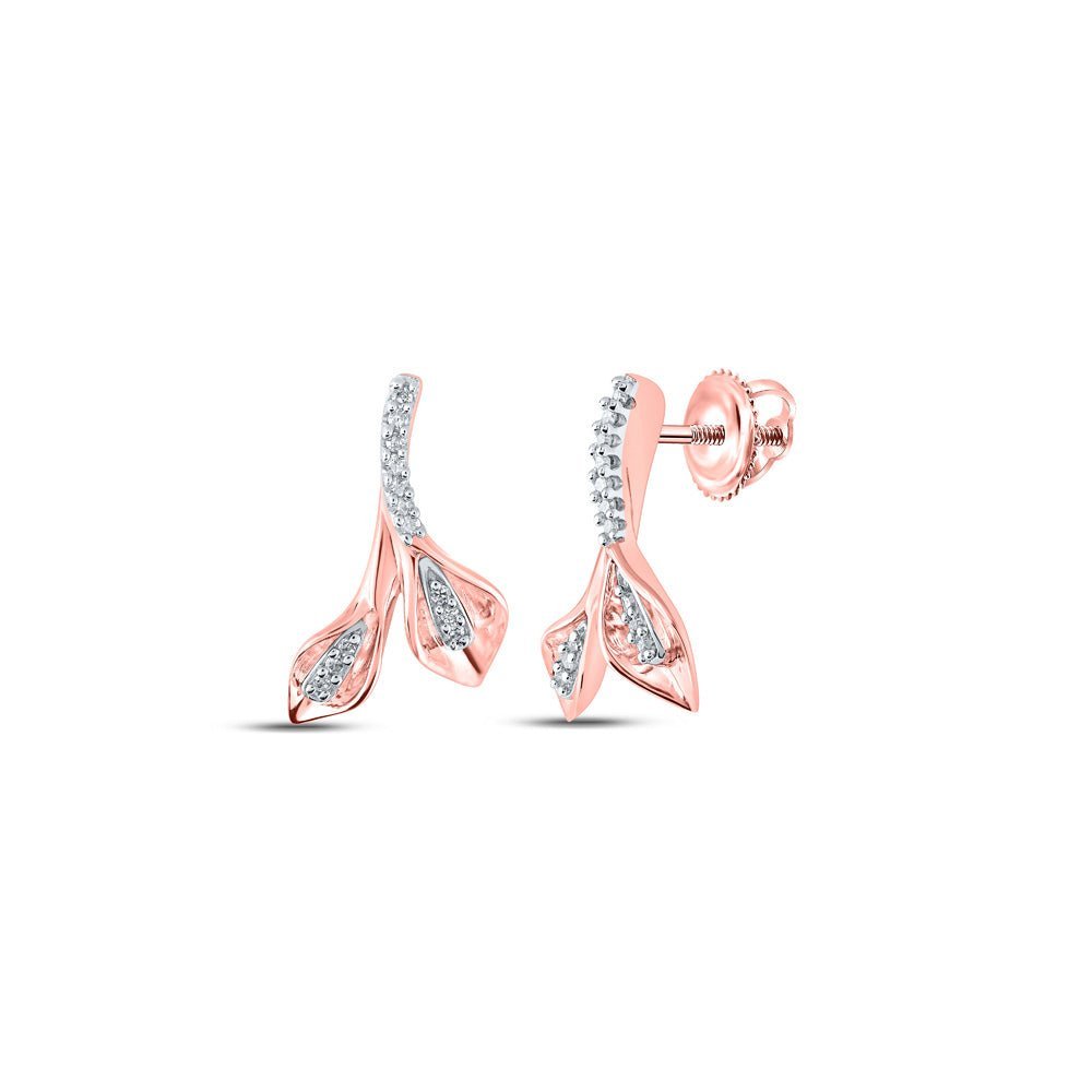 Rose Gold Diamond Sparkle Earrings - Splendid Jewellery