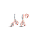 Rose Gold Diamond Sparkle Earrings - Splendid Jewellery