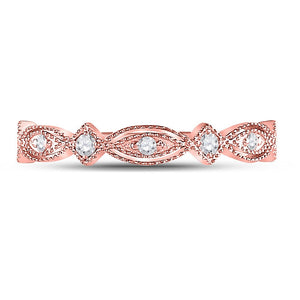 Rose Gold Diamond Sparkle Stackable Band - Splendid Jewellery