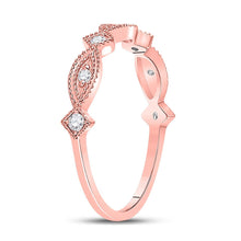 Load image into Gallery viewer, Rose Gold Diamond Sparkle Stackable Band - Alternate view 2 from Splendid Jewellery