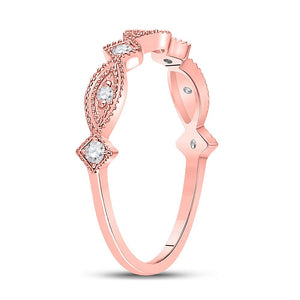 Rose Gold Diamond Sparkle Stackable Band - Splendid Jewellery