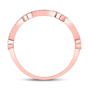 Rose Gold Diamond Sparkle Stackable Band - Splendid Jewellery