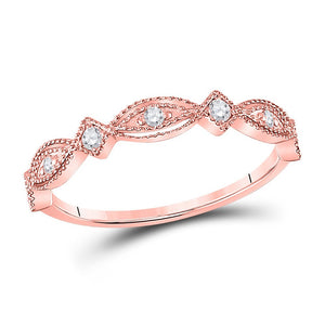 Rose Gold Diamond Sparkle Stackable Band - Splendid Jewellery