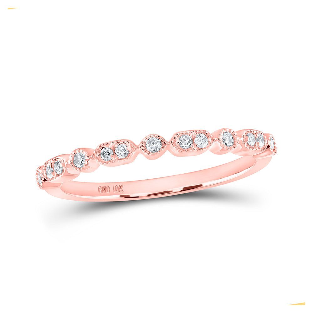 Rose Gold Diamond Sparkle Stackable Band - Splendid Jewellery