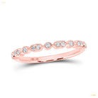 Rose Gold Diamond Sparkle Stackable Band - Splendid Jewellery