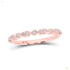 Rose Gold Diamond Sparkle Stackable Band - Splendid Jewellery