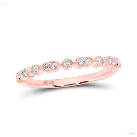 Rose Gold Diamond Sparkle Stackable Band - Splendid Jewellery