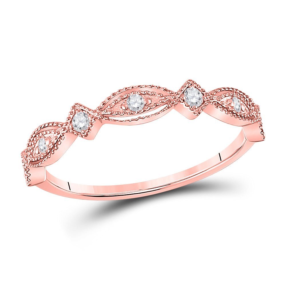 Rose Gold Diamond Sparkle Stackable Band - Splendid Jewellery