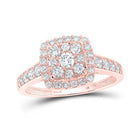 Rose Gold Diamond Square Bridal Wedding Ring - A Modern Masterpiece - Splendid Jewellery