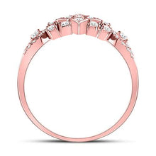Load image into Gallery viewer, Rose Gold Diamond Square Cluster Ring - A Captivating Masterpiece - Top View
