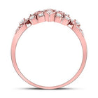 Rose Gold Diamond Square Cluster Ring - A Captivating Masterpiece - Top View
